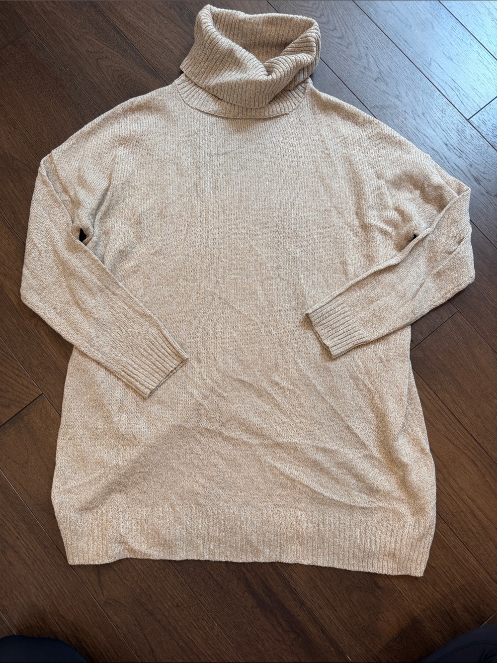 Pink Lily Women's Turtleneck Sweater Dress - Cream Large - C10-033